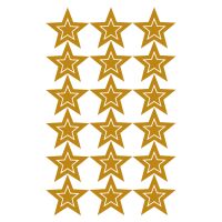Weihnachtssticker Aufkleber Sterne Goldeffekt - 1 Bogen...