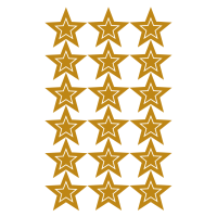 Weihnachtssticker Aufkleber Sterne Goldeffekt - 1 Bogen...