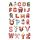 Weihnachtssticker Aufkleber Buchstaben A-Z - 2 Bögen in der Packung 7,8 x 12,5cm Christmas-stickers