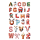 Weihnachtssticker Aufkleber Buchstaben A-Z - 2 Bögen in der Packung 7,8 x 12,5cm Christmas-stickers