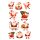 Weihnachtssticker Aufkleber Weihnachtsmänner Gold-Effekte - 1 Bogen in der Packung 7,8 x 12,5cm Christmas-stickers