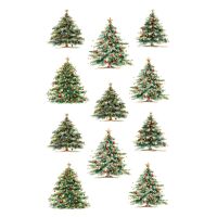 Weihnachtssticker Aufkleber Tannenbäume - 2...