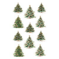 Weihnachtssticker Aufkleber Tannenbäume - 2...