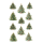 Weihnachtssticker Aufkleber Tannenbäume - 2 Bögen in der Packung 7,8 x 12,5cm Christmas-stickers