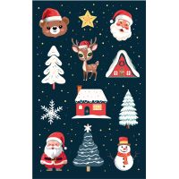 Weihnachtssticker Aufkleber Weihnachtssymbole - 2...