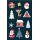 Weihnachtssticker Aufkleber Weihnachtssymbole - 2 Bögen in der Packung 7,8 x 12,5cm Christmas-stickers