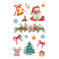 Weihnachtssticker Aufkleber Nostalgie Glitter irisierend...