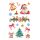 Weihnachtssticker Aufkleber Nostalgie Glitter irisierend - 2 Bögen in der Packung 7,8 x 12,5cm Christmas-stickers