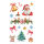 Weihnachtssticker Aufkleber Nostalgie Glitter irisierend - 2 Bögen in der Packung 7,8 x 12,5cm Christmas-stickers