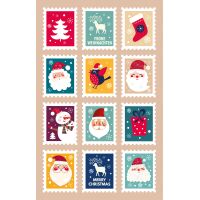 Weihnachtssticker Aufkleber Weihnachtsbriefmarken - 2...