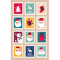 Weihnachtssticker Aufkleber Weihnachtsbriefmarken - 2...