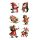 Weihnachtssticker Aufkleber Weihnachtssymbole - 1 Bogen in der Packung 7,8 x 12,5cm Christmas-stickers