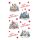 Weihnachtssticker Aufkleber Häuser Sterne Frohe Weihnachten Metallic-Effekte - 1 Bogen in der Packung 7,8 x 12,5cm Christmas-stickers