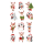 Weihnachtssticker Aufkleber Pinguin Rentier - 2 Bögen in der Packung 7,8 x 12,5cm Christmas-stickers