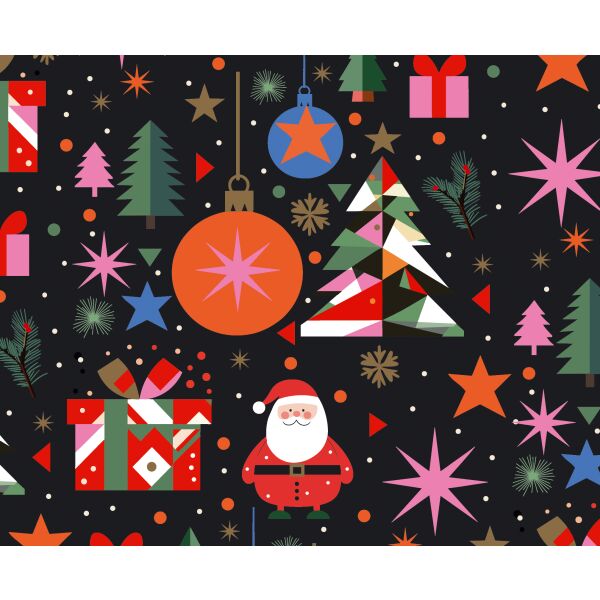 Geschenkpapier Weihnachten Röllchen 70 x 150cm Geschenke Weihnachtsmann
