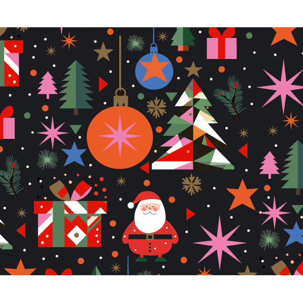 Geschenkpapier Weihnachten Röllchen 70 x 150cm Geschenke Weihnachtsmann