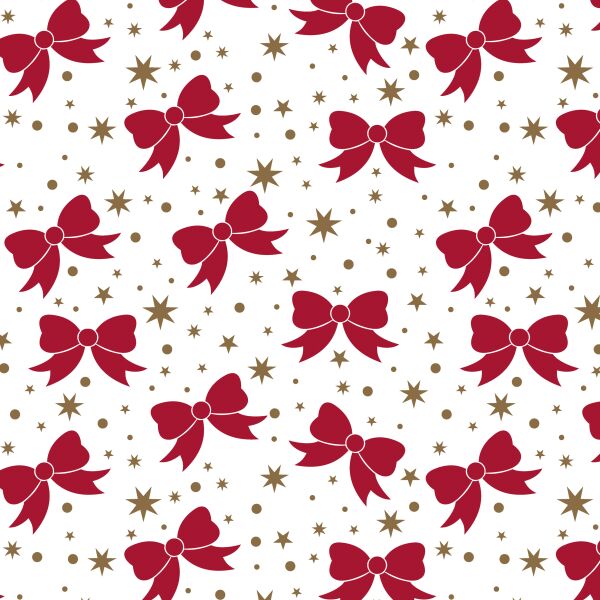 Geschenkpapier Weihnachten Röllchen 70 x 150cm Sterne rote Schleife