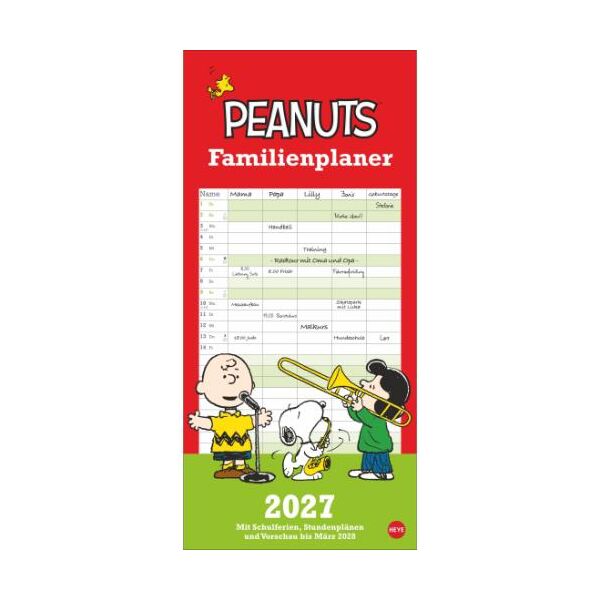 Kalender 2027 Peanuts Familienplaner 21 X 45