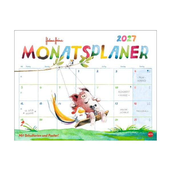 Kalender 2027 Heine Monatsplaner 44 X 34
