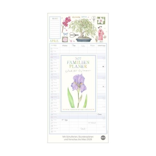 Kalender 2027 Glover Familienplaner 21 X 45