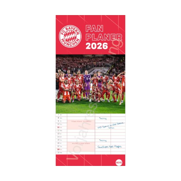 Kalender 2027 FC Bayern München Fanplaner 16 X 34,7