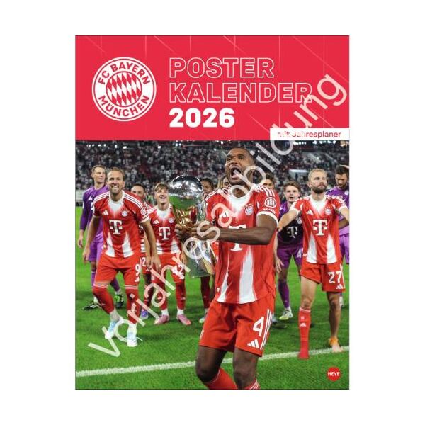 Kalender 2027 FC Bayern München Posterkalender 34 X 44