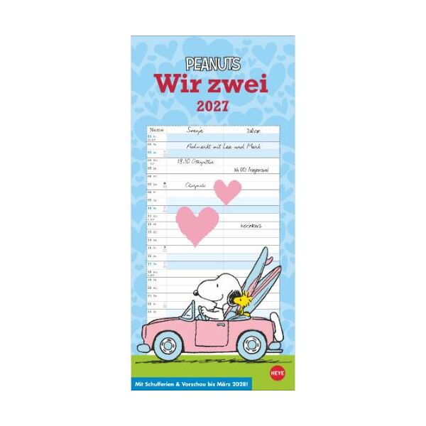 Kalender 2027 Peanuts Planer für zwei 16 X 34,7