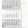 Kalender 2027 tm 3-Monatsplaner orange 30 X 35