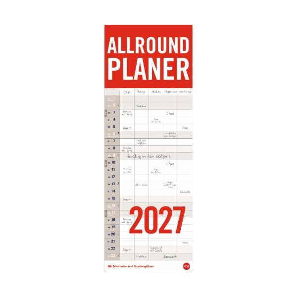 Kalender 2027 Allround-Familienplaner Vertical 24,5 X 69