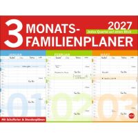 Kalender 2027 3-Monats-Familienplaner 44 X 34