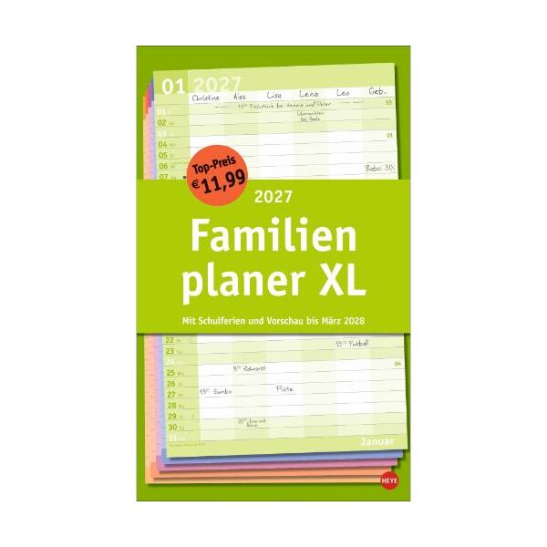 Kalender 2027 Basic Familienplaner XL 27 X 45