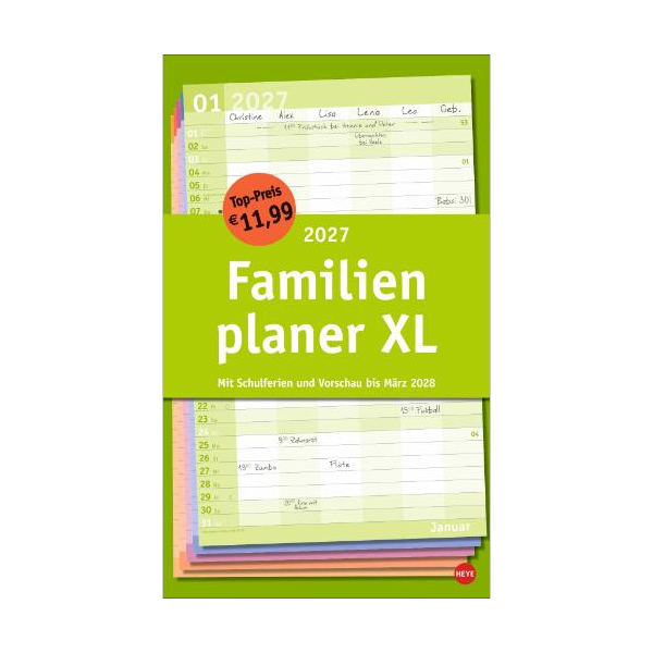 Kalender 2027 Basic Familienplaner XL 27 X 45