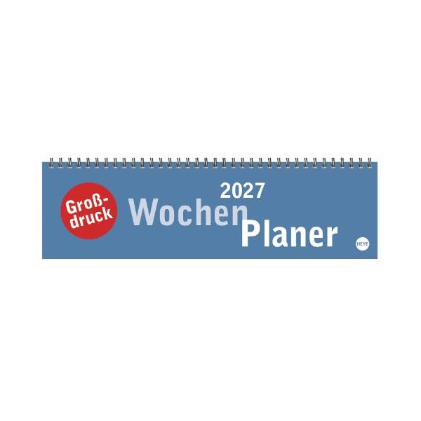 Kalender 2027 Großdruck Wochenquerplaner 32,5 X 9,3