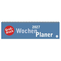 Kalender 2027 Großdruck Wochenquerplaner 32,5 X 9,3