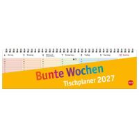 Kalender 2027 Bunte Wochen Wochenquerplaner 32,5 X 9,3