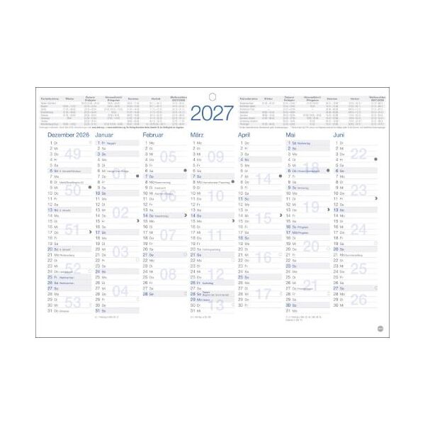 Kalender 2027 Tafelkalender A4 29,7 X 21