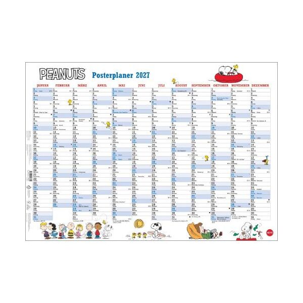 Kalender 2027 Peanuts Posterplaner 68 X 48
