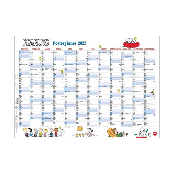 Kalender 2027 Peanuts Posterplaner 68 X 48