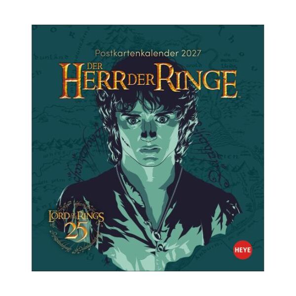 Kalender 2027 Herr der Ringe Postkartenkalender 16 X 17