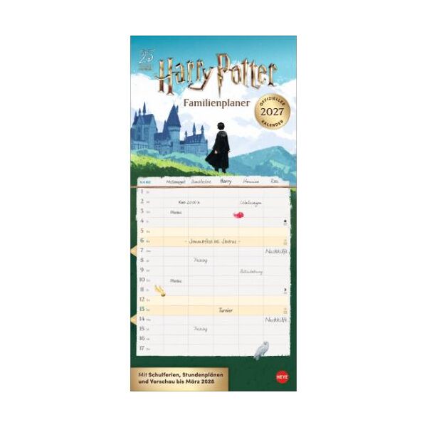 Kalender 2027 Harry Potter Familienplaner 21 X 45