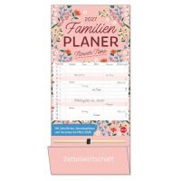 Kalender 2027 Deko-Familienplaner mit Tasche Flower Time...