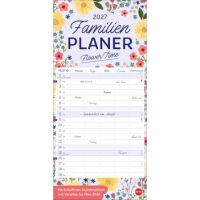 Kalender 2027 Deko-Familienplaner Flower Time 21 X 45