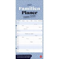 Kalender 2027 Deko-Familienplaner Happy Times 21 X 45