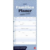 Kalender 2027 Deko-Familienplaner Happy Times 21 X 45