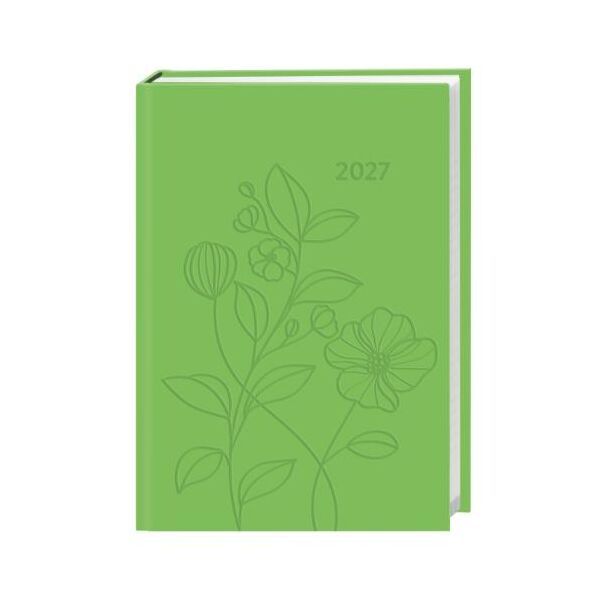 Kalender 2027 Kalenderbuch A7 grün 8 X 11,5