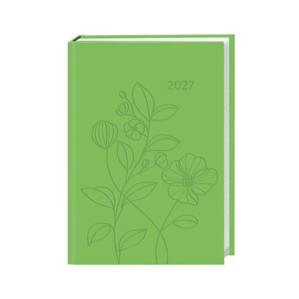 Kalender 2027 Kalenderbuch A7 grün 8 X 11,5