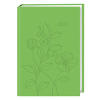 Kalender 2027 Kalenderbuch A7 grün 8 X 11,5