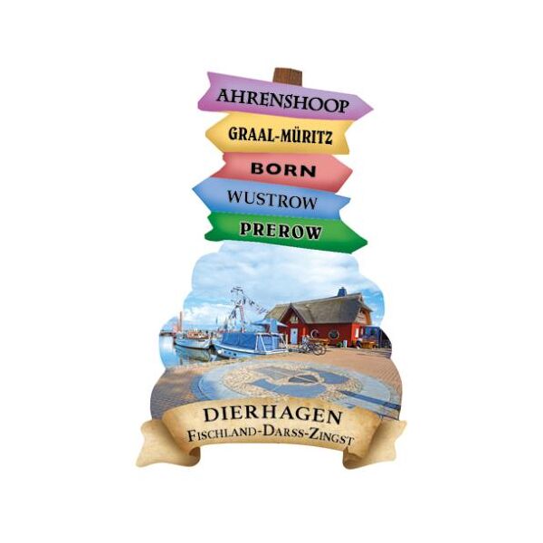 Dierhagen Wegweiser Magnete Motive DIE-1