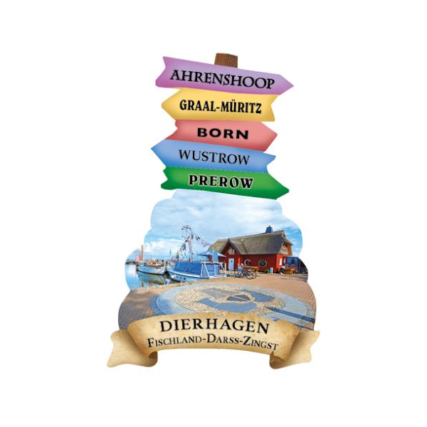 Dierhagen Wegweiser Magnete Motive DIE-1