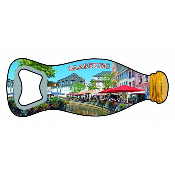 Saarburg Flaschenöffner Magnet Flaschenform Motiv 1